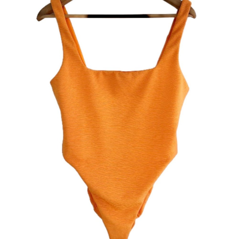 Mara Hoffman Orange One Piece Bathing Suit
